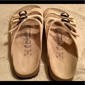Cream Color Birks-Papillio Sandals
